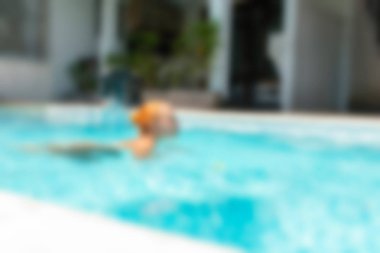 Otel havuzu Bali Endonezya Seyahat Tema arka plan bulanıklık