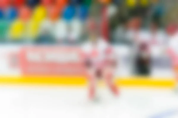 Abstrakta oskärpa av ishockeyspelare vid turneringsspel — Stockfoto