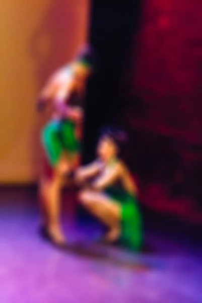 Çağdaş dans performans bokeh arka plan bulanıklık — Stok fotoğraf