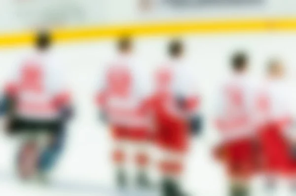 Desfoque abstrato de jogadores de hóquei no gelo no torneio — Fotografia de Stock