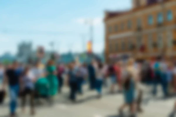 Grande multidão desfile tema borrão fundo — Fotografia de Stock