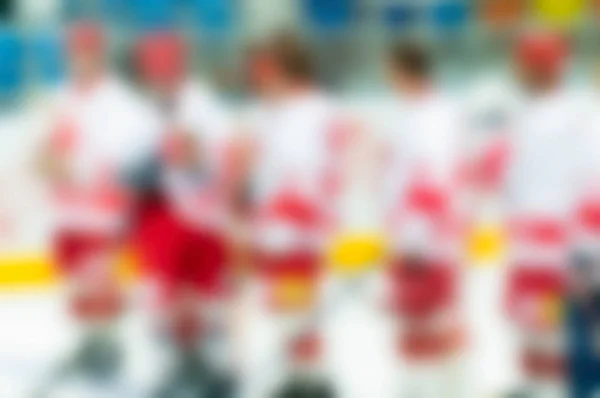 Abstracte vervaging van ice hockeyspelers in het toernooispel — Stockfoto