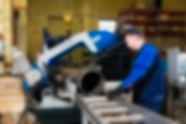 Industrielle Produktion Fabrik Thema verschwimmen Hintergrund — Stockfoto