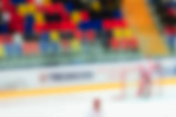 Abstrakta oskärpa av ishockeyspelare vid turneringsspel — Stockfoto