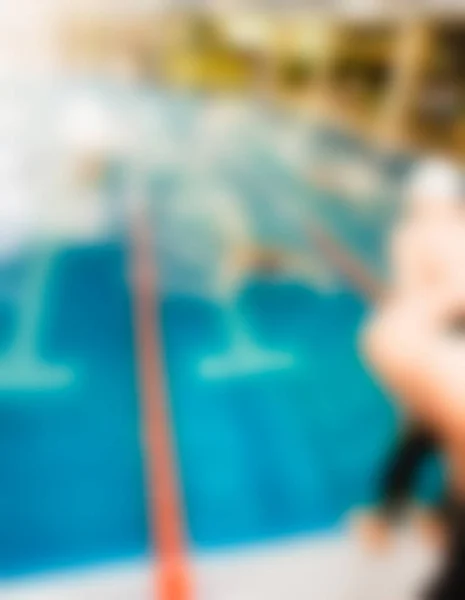 游泳比赛主题模糊背景 — 图库照片