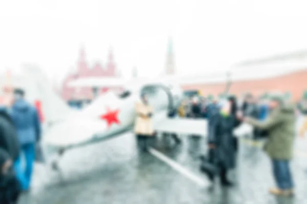 Parade sur la Place Rouge à Moscou fond flou — Photo