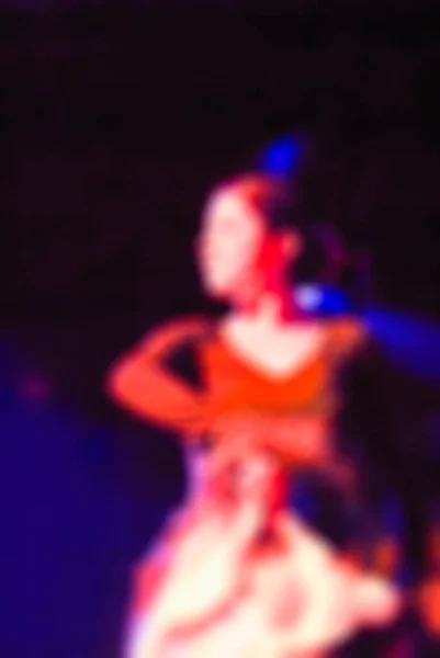 Flamenco tanečnice rozostření pozadí — Stock fotografie