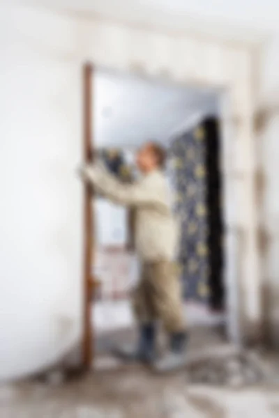 Wohnung Renovierung Thema verschwimmen Hintergrund — Stockfoto