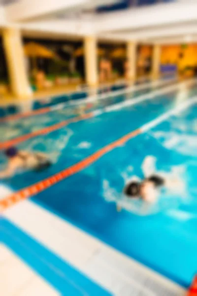 Natación competencia tema desenfoque fondo —  Fotos de Stock