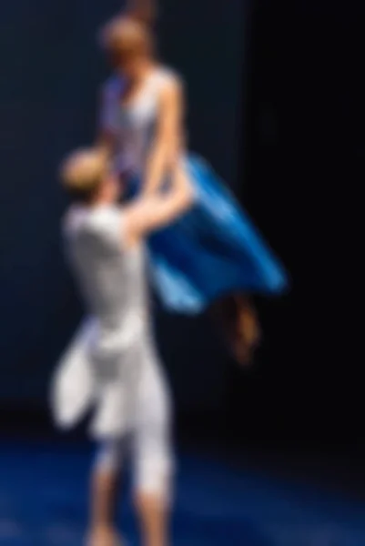 Zeitgenössische Tanzperformance Bokeh Unschärfe Hintergrund — Stockfoto