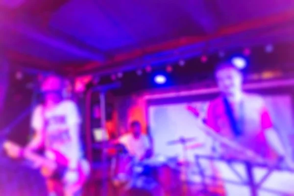 Musical band performing live blur background — Stock Photo, Image