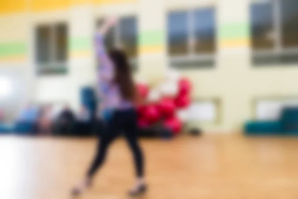 Aula de dança para mulheres desfocar fundo — Fotografia de Stock