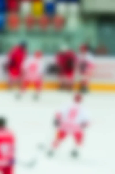 Abstracte vervaging van ice hockeyspelers in het toernooispel — Stockfoto