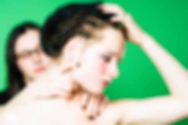 Verspielte bdsm Frauen Thema verschwimmen Hintergrund — Stockfoto