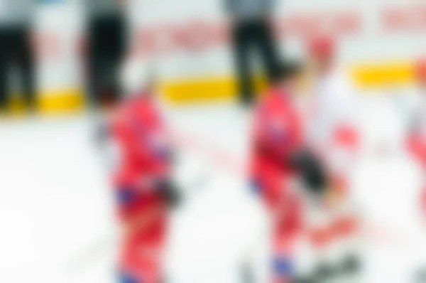 Abstract blur of ice hockey players at tournament play — Stock Photo, Image