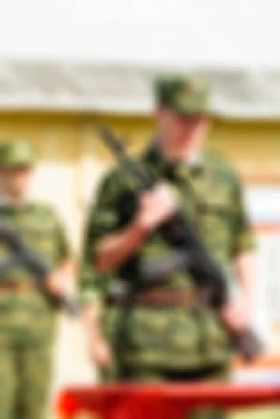 Armia rosyjska tematu rozmycie tła — Zdjęcie stockowe
