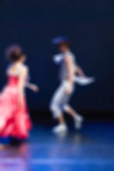 Zeitgenössische Tanzperformance Bokeh Unschärfe Hintergrund — Stockfoto