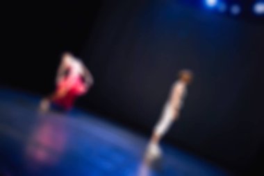 Çağdaş dans performans bokeh arka plan bulanıklık