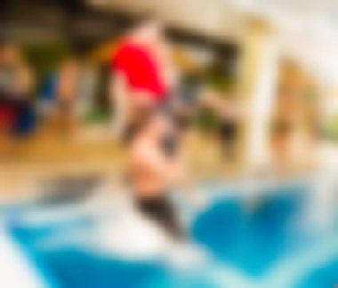 Yüzme Yarışması Tema bulanıklık arka plan