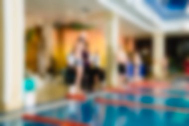 Yüzme Yarışması Tema bulanıklık arka plan