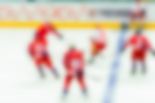 Abstrakta oskärpa av ishockeyspelare vid turneringsspel — Stockfoto