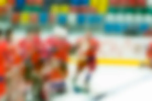 Abstract blur of ice hockey players at tournament play — Stock Photo, Image