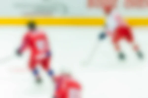 Desenfoque abstracto de los jugadores de hockey sobre hielo en el juego del torneo —  Fotos de Stock