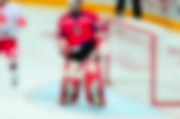 Abstrakta oskärpa av ishockeyspelare vid turneringsspel — Stockfoto