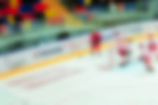 Abstracte vervaging van ice hockeyspelers in het toernooispel — Stockfoto