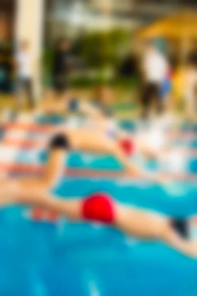 Schwimmen Wettbewerb Thema verschwimmen Hintergrund — Stockfoto