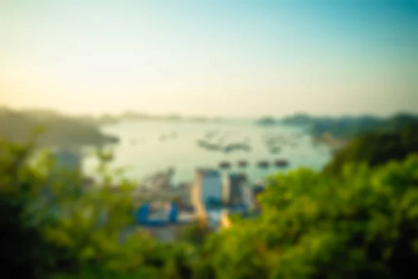 Zonsondergang over Halong bay en Catba — Stockfoto