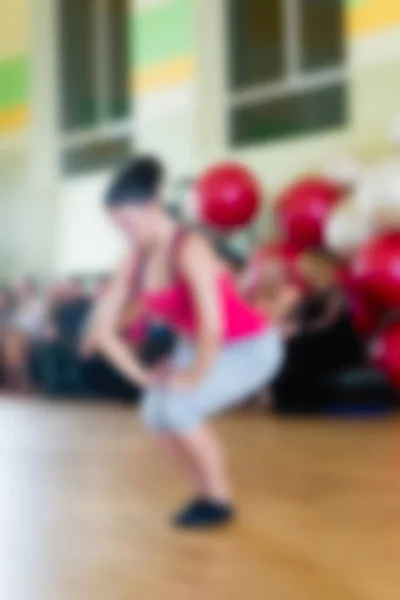 Aula de dança para mulheres desfocar fundo — Fotografia de Stock