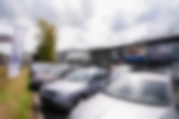 Car auto dealership themed blur background — Stock Photo, Image