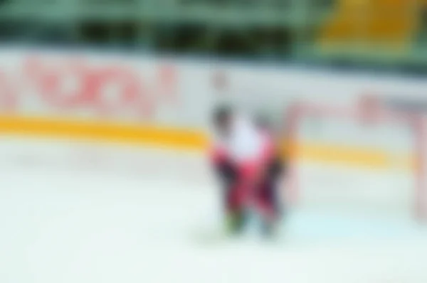 Desenfoque abstracto de los jugadores de hockey sobre hielo en el juego del torneo —  Fotos de Stock