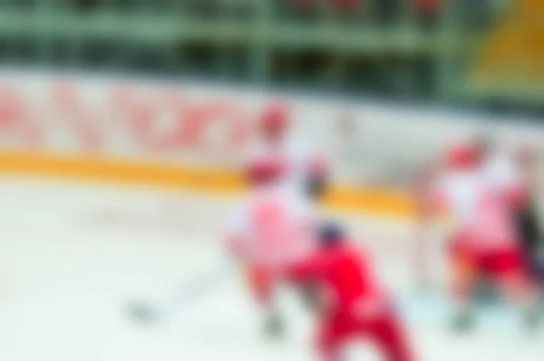 Abstracte vervaging van ice hockeyspelers in het toernooispel — Stockfoto