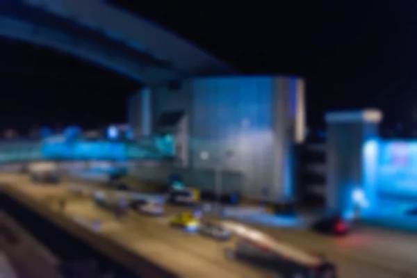 Aeroporto moderno di notte sfondo astratto — Foto Stock