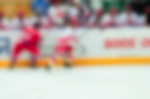 Abstract blur of ice hockey players at tournament play — Stock Photo, Image