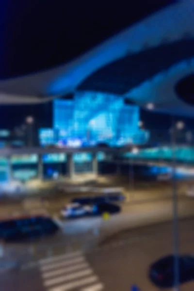 Modern airport by night abstract background — Stock Photo, Image