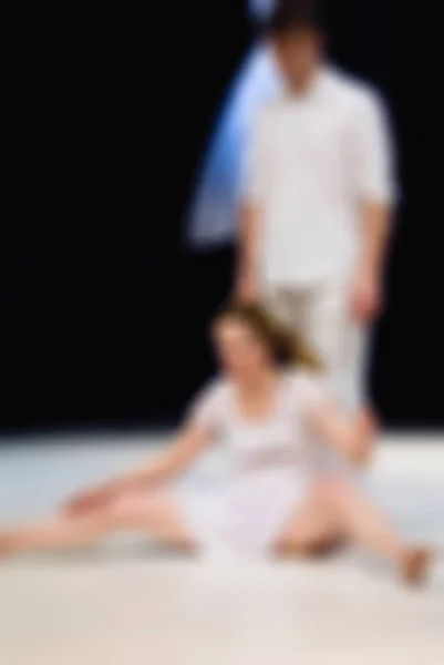 Zeitgenössische Tanzperformance Bokeh Unschärfe Hintergrund — Stockfoto
