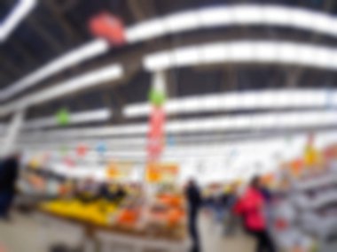 İnsanlar alışveriş mağazası temada arka plan bulanıklık