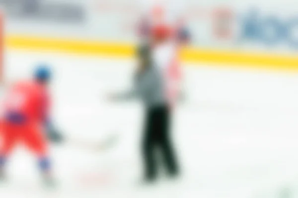 Abstract blur of ice hockey players at tournament play — Stock Photo, Image