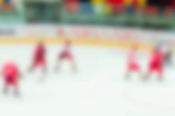 Desenfoque abstracto de los jugadores de hockey sobre hielo en el juego del torneo —  Fotos de Stock