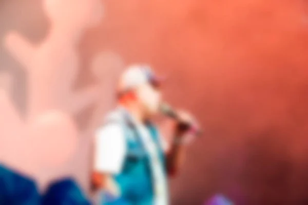 Blur background of people at the dj concert — Stock Photo, Image