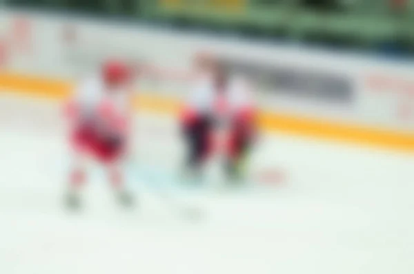 Desenfoque abstracto de los jugadores de hockey sobre hielo en el juego del torneo — Foto de Stock