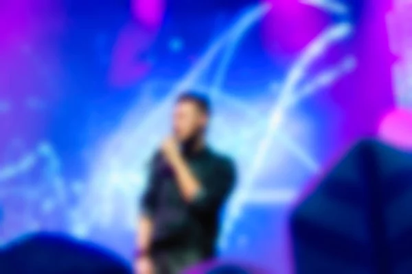Blur background of people at the dj concert — Stock Photo, Image