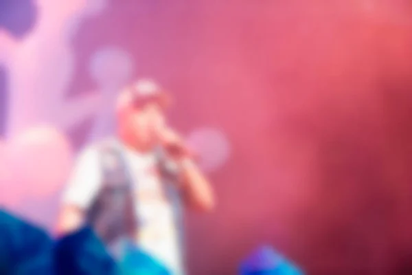 Blur background of people at the dj concert — Stock Photo, Image