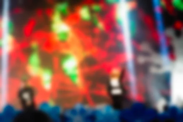 Blur background of people at the dj concert — Stock Photo, Image