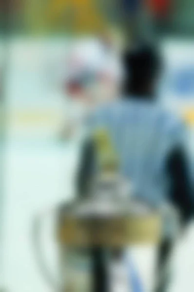 Abstract blur of ice hockey players at tournament play — Stock Photo, Image