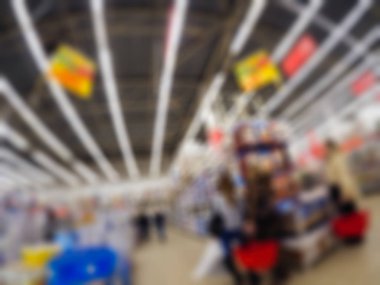 İnsanlar alışveriş mağazası temada arka plan bulanıklık