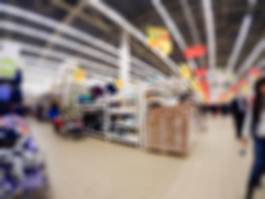 İnsanlar alışveriş mağazası temada arka plan bulanıklık